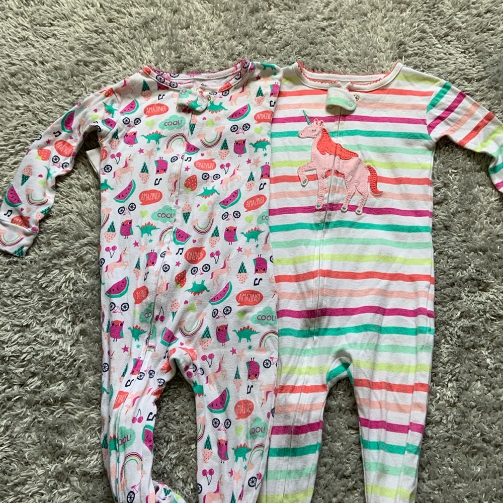 Zip up foot of pajama set.